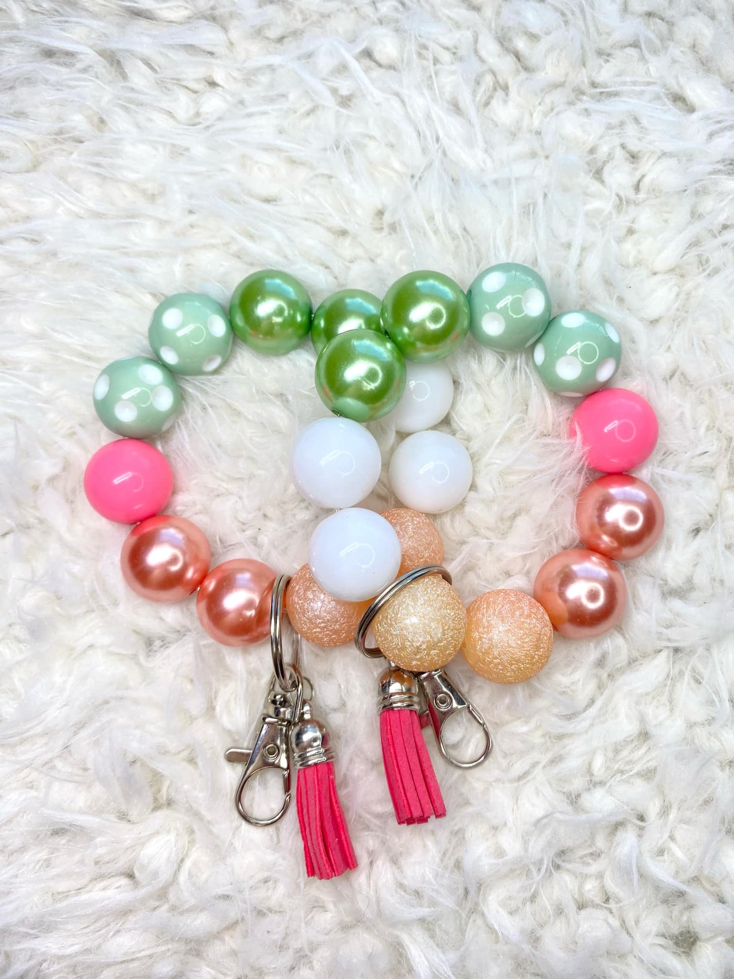 Acrylic Keychain/Keychain/Handmade/Acrylic Bead Wristlet Keychain/Best Friend Gift/Wedding gift