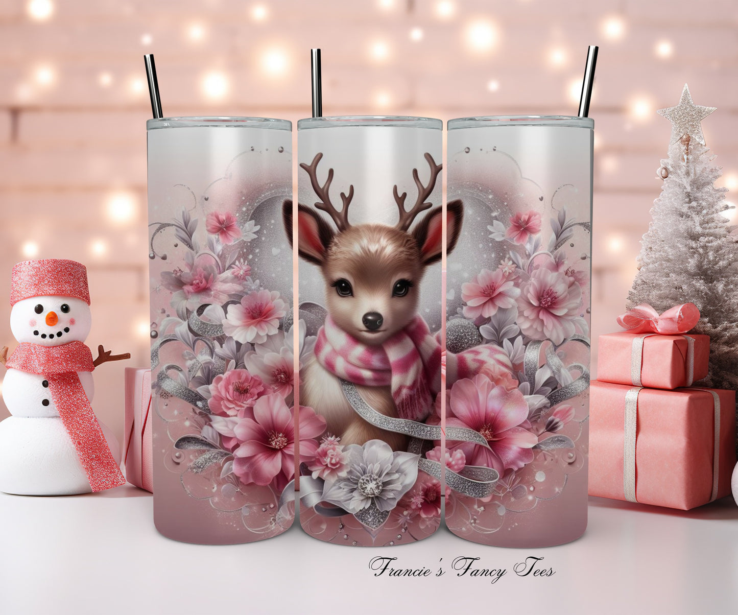 Christmas Deer Tumbler/Christmas Theme/Kids Tumbler/20oz Tumbler/Sublimation Tumbler/ Christmas Gift/ Reindeer Tumbler