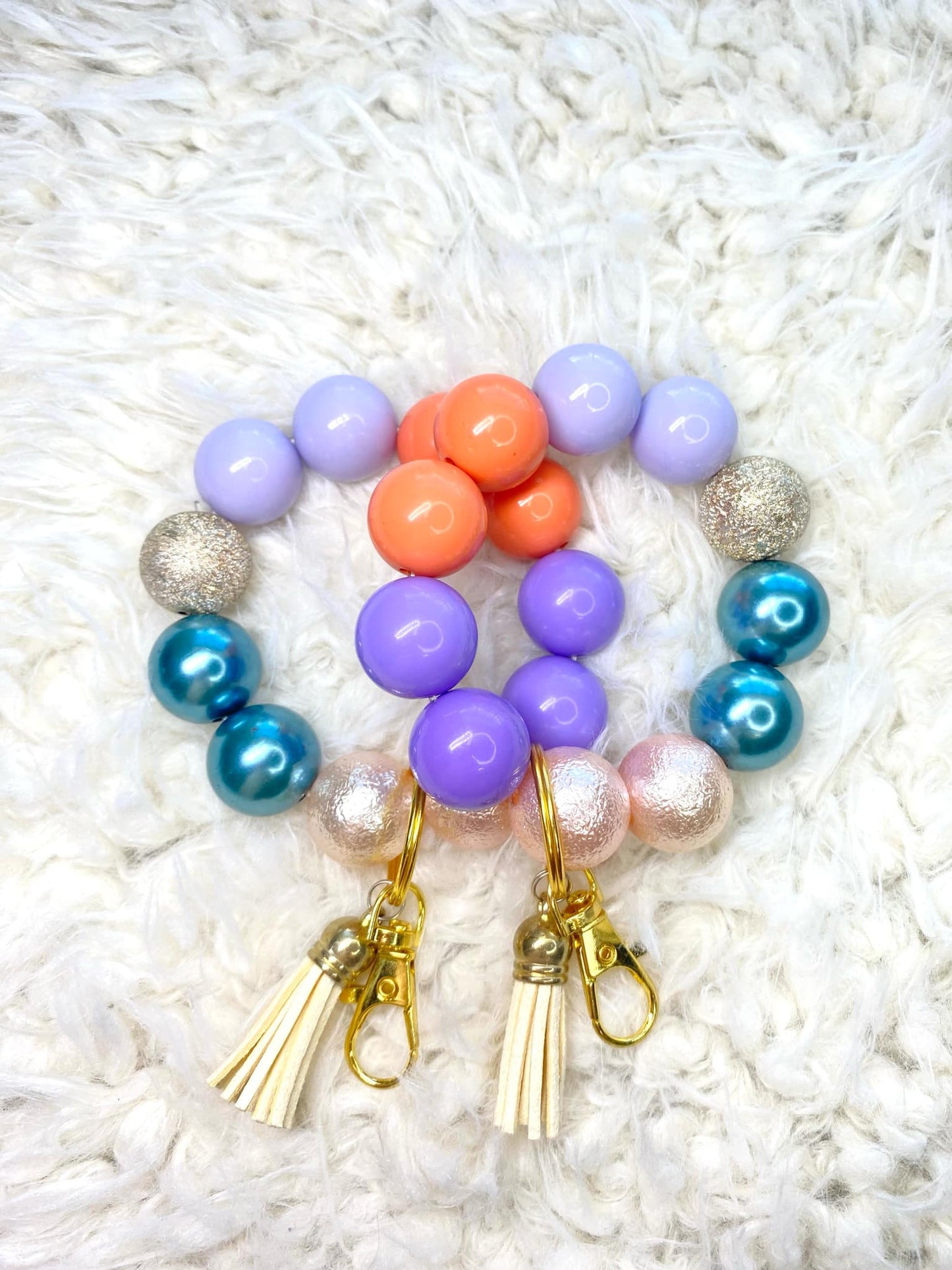 Beaded Keychain/Acrylic Keychain/Keychain/Handmade/Acrylic Bead Wristlet Keychain/Best Gift