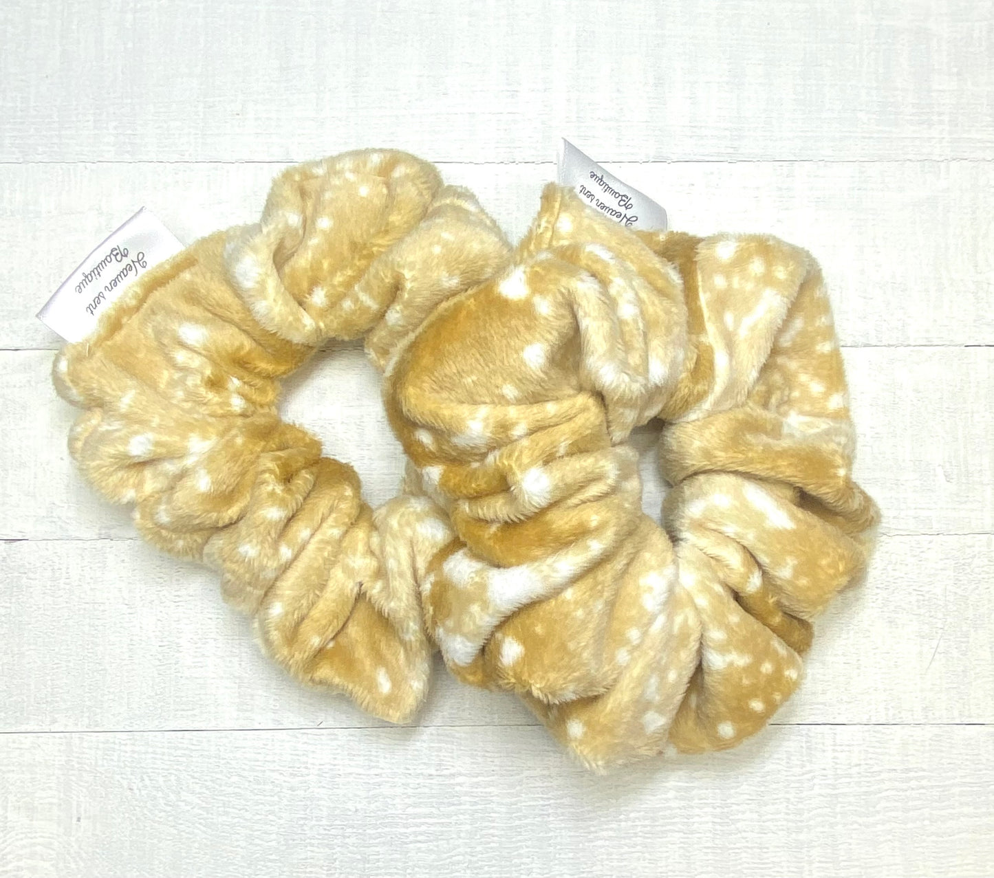 Deer Theme Scrunchy/Christmas Theme/Minky Fabric Scrunchy/Birthday Gift/Hair Tie Holder/ Ponytail Holder