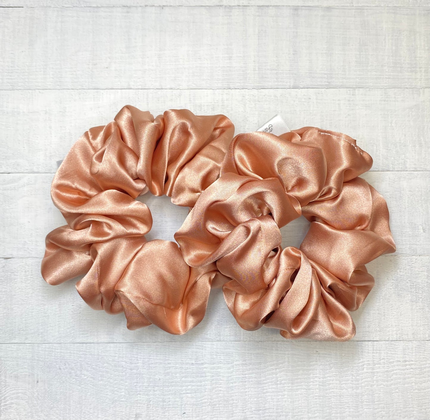 Rose Gold Scrunchy/Ponytail Holder/Hair Tie/Birthday Gift/Wedding Gift/Scrunchies For Girls/Silk Fabric/Silk Scrunchies