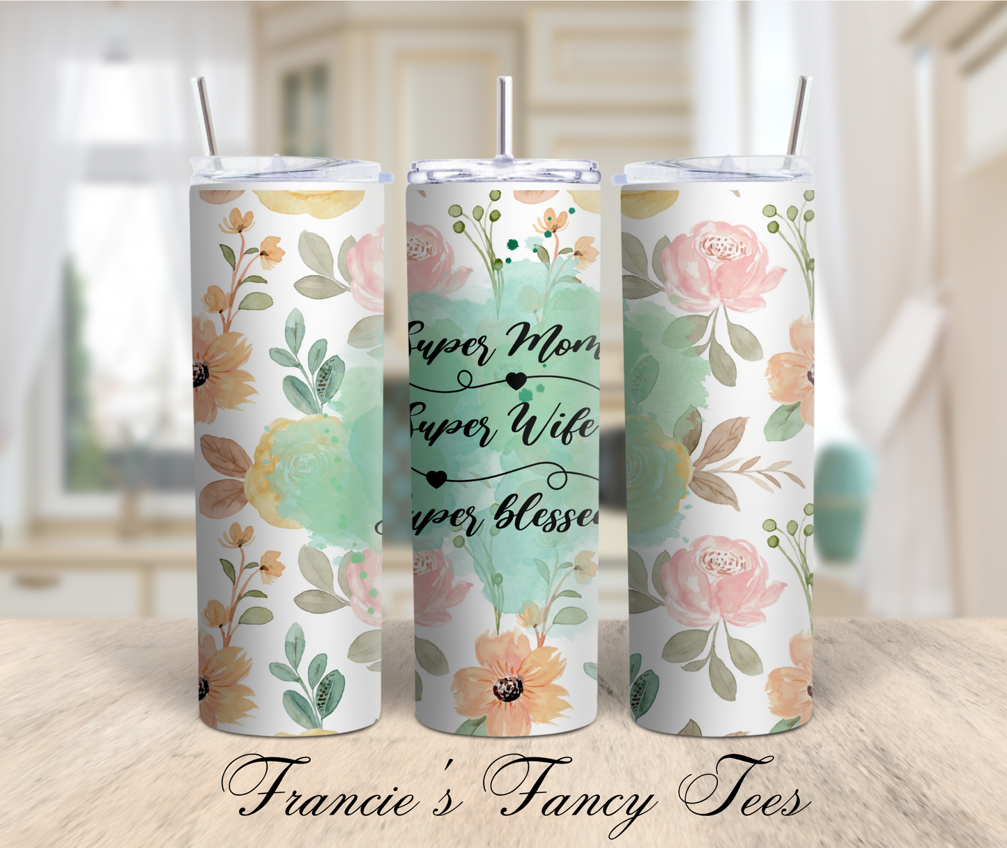 Super Mom, Super Wife Sper Bless/Mom Tumbler/Mother's Day Gift/Gift/20oz Tumbler/Sublimation Tumbler