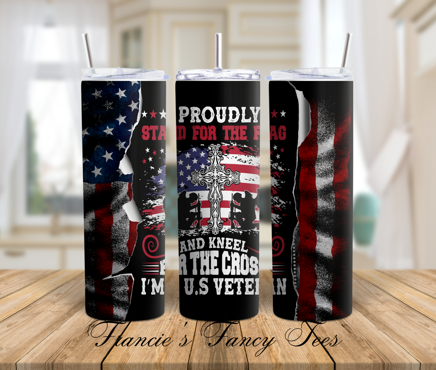 U.S. Veteran Tumbler/Army Tumbler/Christian Tumbler/20oz Tumbler/Sublimation Tumbler/Military Tumbler