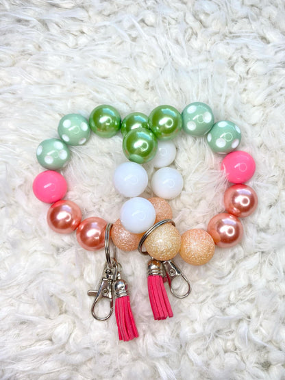 Acrylic Keychain/Keychain/Handmade/Acrylic Bead Wristlet Keychain/Best Friend Gift/Wedding gift