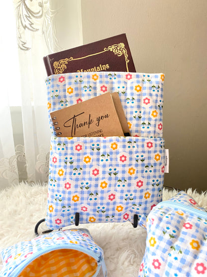 Gingnam Garden theme set/Travel Bag/Mini Purse/ Book sleeve/ Boxy bag/ makeup bag/ Medicine bag/Birthday gift/ Christmas gift/Handmade/Keychain