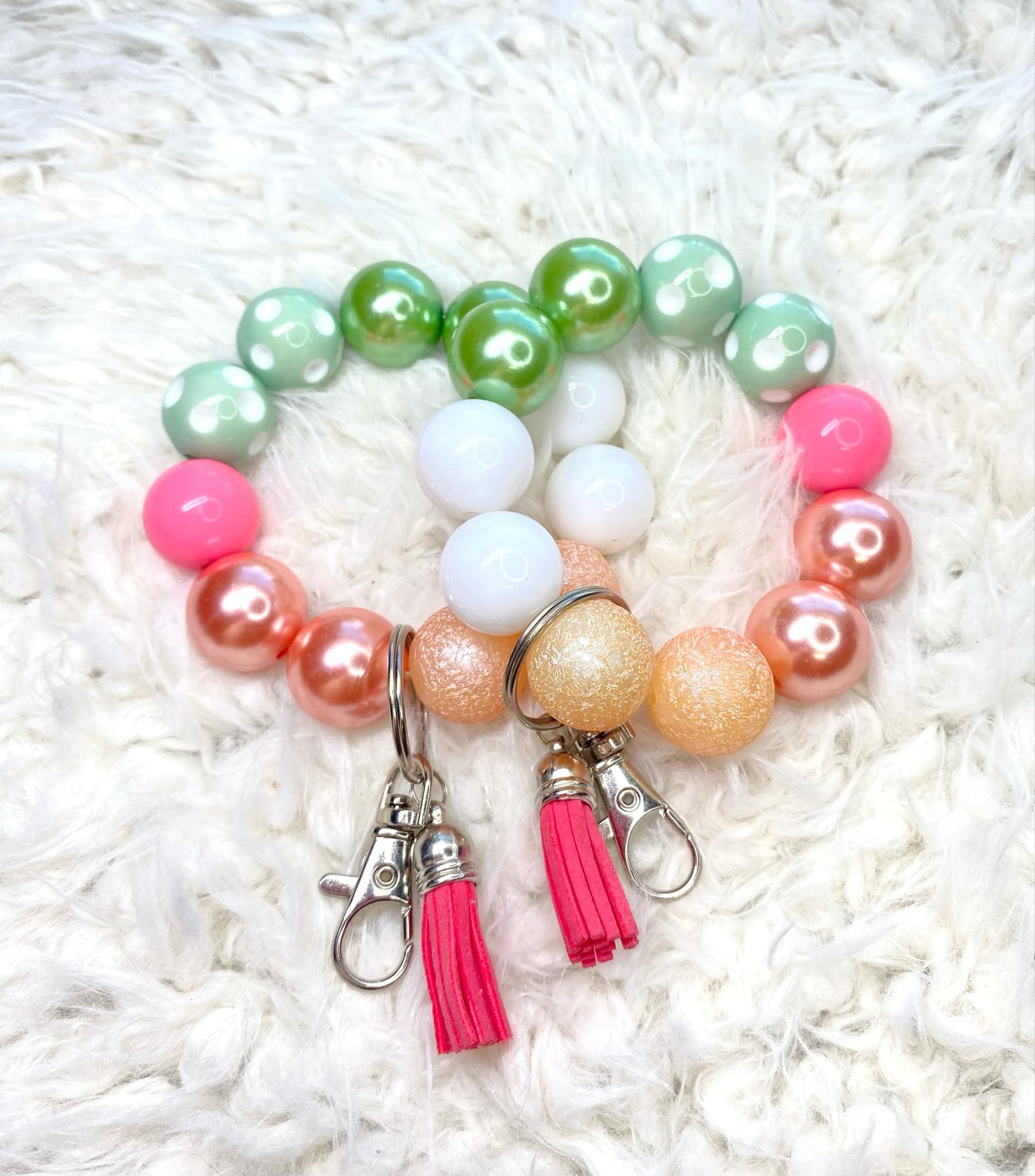 Acrylic Keychain/Keychain/Handmade/Acrylic Bead Wristlet Keychain/Best Friend Gift/Wedding gift