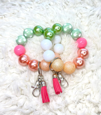 Acrylic Keychain/Keychain/Handmade/Acrylic Bead Wristlet Keychain/Best Friend Gift/Wedding gift