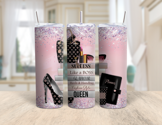 Boss Theme Tumbler/Inspiring Words/Birthday Gift/ Boss Lady/ Hustle Tumbler/20oz Tumbler/Sublimation Tumbler