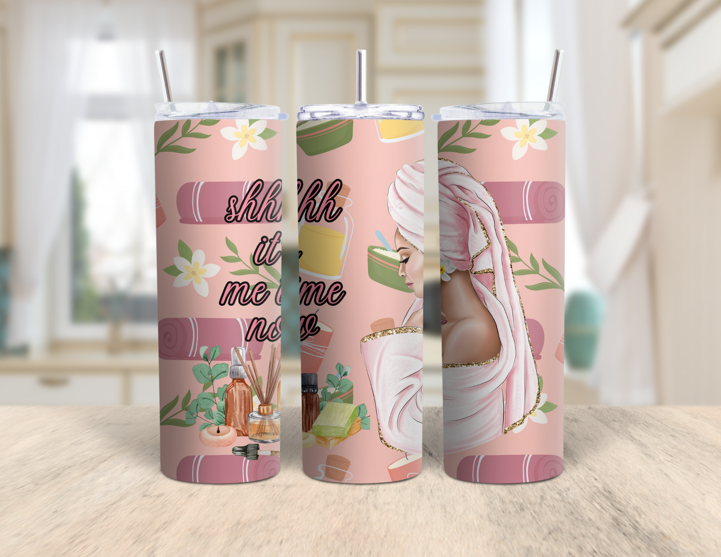 Shh it's me time/Quiet Time Tumbler/Birthday Gift/20oz Tumble/Sublimation Tumbler