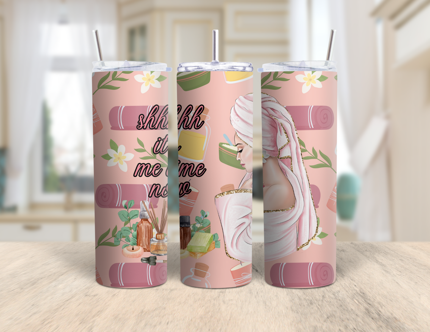 Shh it's me time/Quiet Time Tumbler/Birthday Gift/20oz Tumble/Sublimation Tumbler