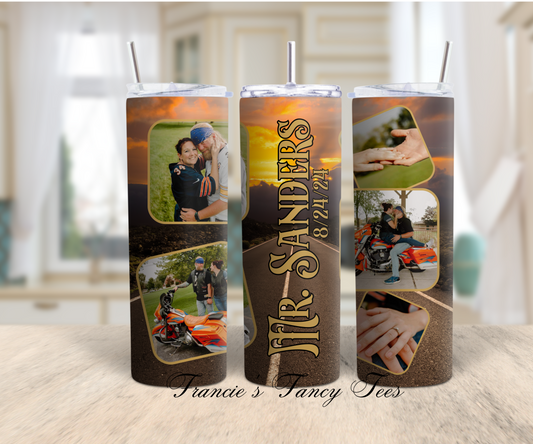 Mr. & Mrs. Custom-made Tumbler/Wedding Tumbler/Handmade Just for You/Personally Made/Sublimation Tumbler/ Birthday Gift/