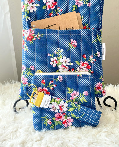 Spring day Boxy bag/Mini purse/wristlet/Book sleeve/ Boxy bag/Medicine bag/Makeup bag/ Christmas gift/Birthday gift/Keychain