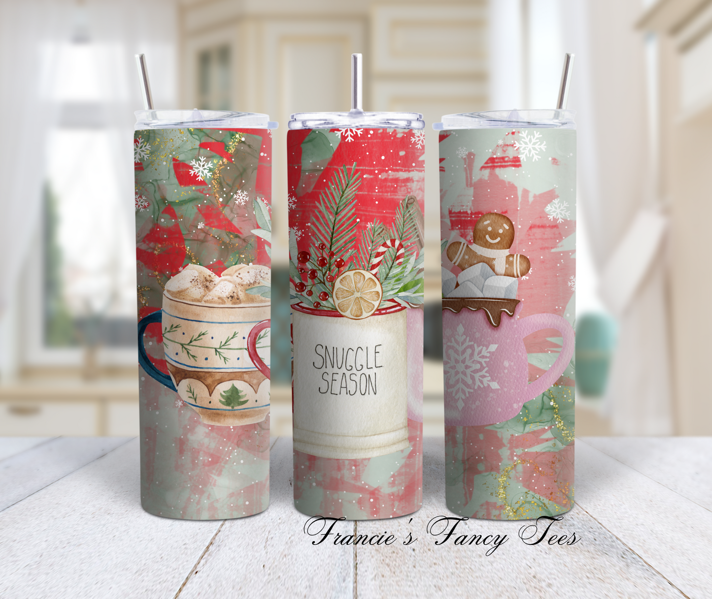 Snuggle Season Tumbler/Christmas Tumbler/Coffee Lovers/20oz Tumbler/Sublimation Tumbler
