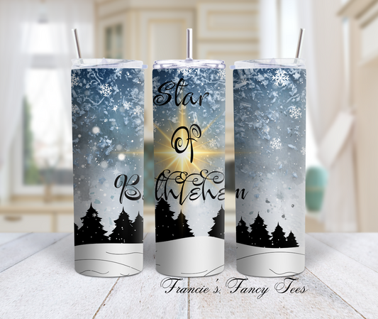 Star of Bethlehem/Christmas Tumbler/20oz Tumbler/Sublimation ￼Tumbler/Christian Tumbler