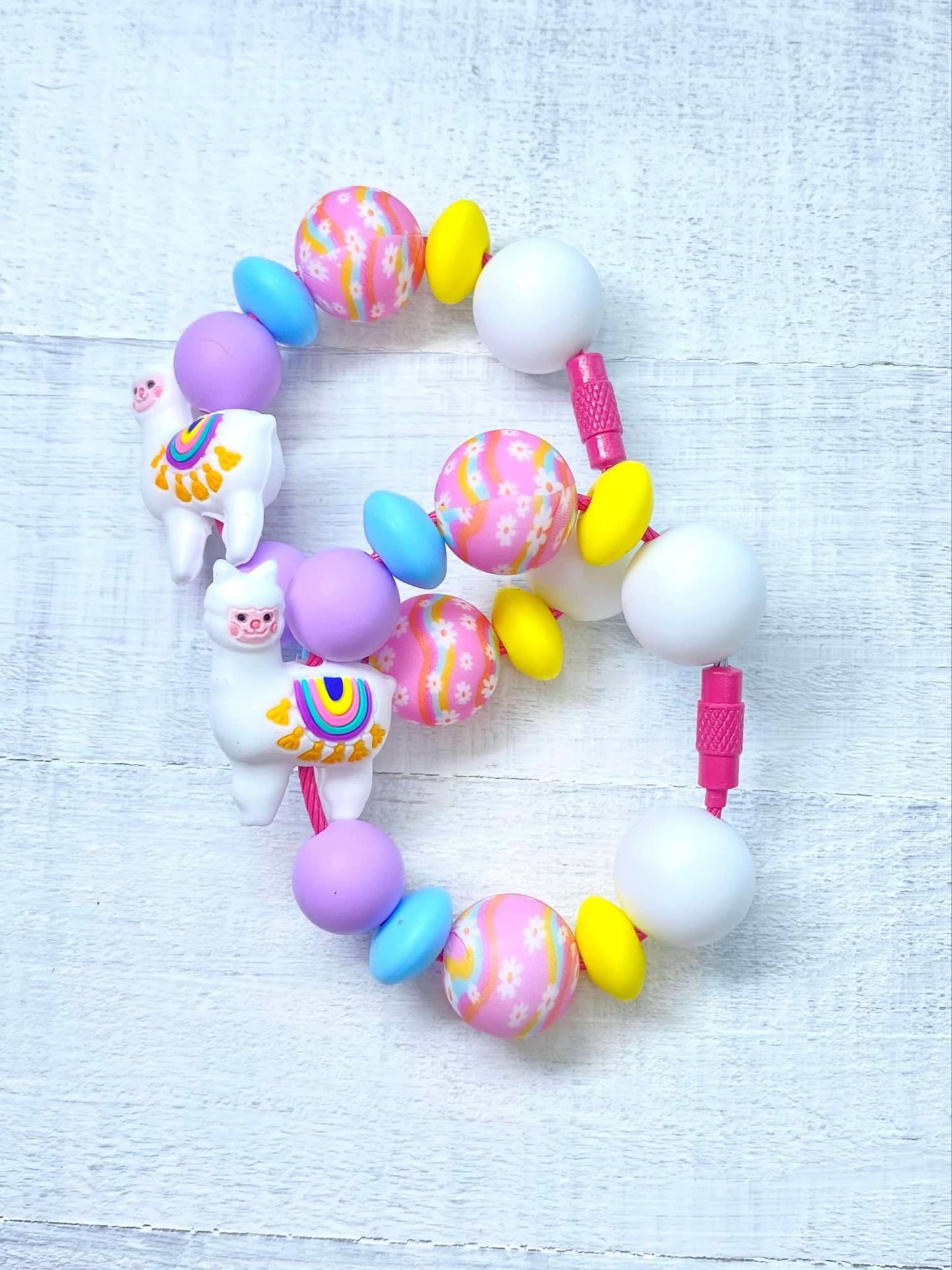 Lama Cup Charm/Lama Theme/ Charms/ Handle Accessory/ Accessory For Cups/Silicone Beads