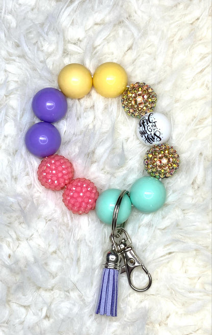 Girl You Got This Acrylic Keychain/Inspiring Keychain/Handmade Accessories/Acrylic Bead Wristlet Keychain/Best Friend Gift/Gifts for Her
