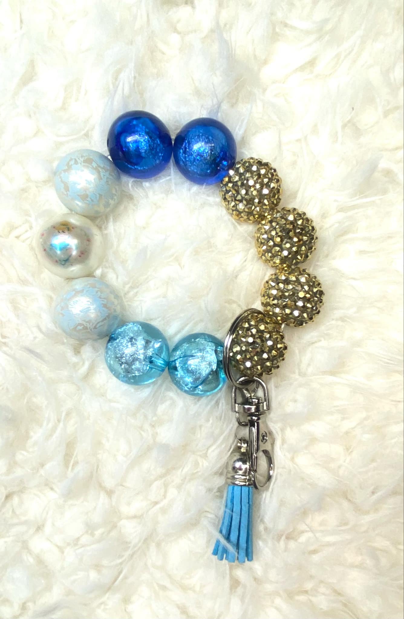 Princess Acrylic Keychain/Handmade Accessories/Acrylic Bead Wristlet Keychain/Keychain