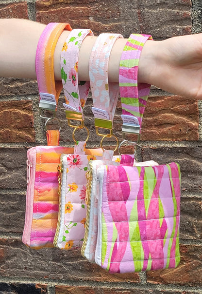 Quilted Boxy bag/Travel bag/ Mini purse w/ wristlet/ Book sleeve/Boxy bag/ Makeup bag/ Medicine bag/ birthday gift/ Christmas gift/keychain